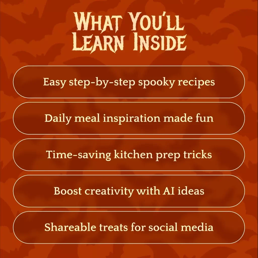 Ghoul Bites: A Beginner’s Guide to Daily Spooky Snack Prep | Halloween Snack Ideas | Digital Download eBook for Spooky Recipes & Snack Inspiration