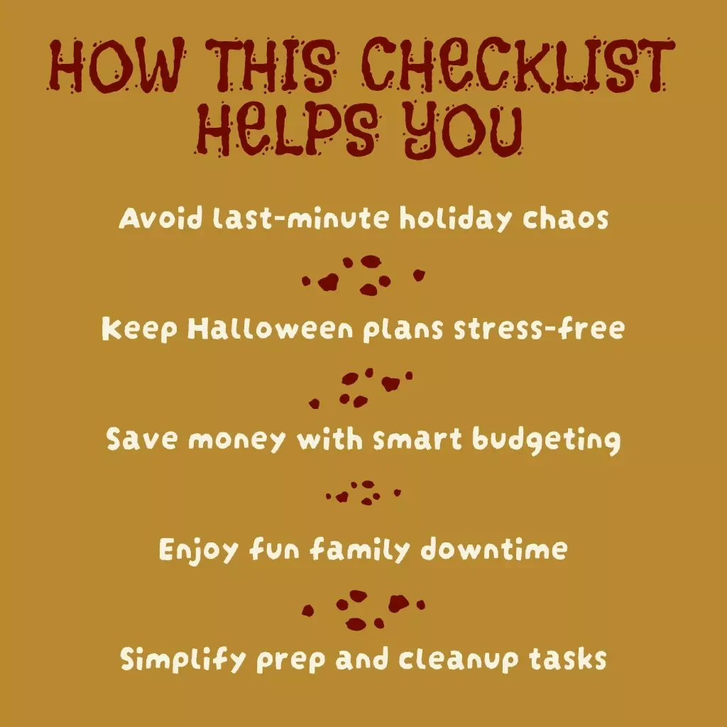No-Stress Halloween Week Checklist | Printable Digital Download | How to Plan a No-Stress Halloween Week Guide