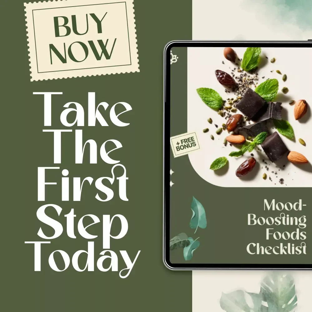 Mood-Boosting Foods Checklist | Digital Download Guide, eBook & Wellness Nutrition Printable for Energy, Happiness & Healthy Eating