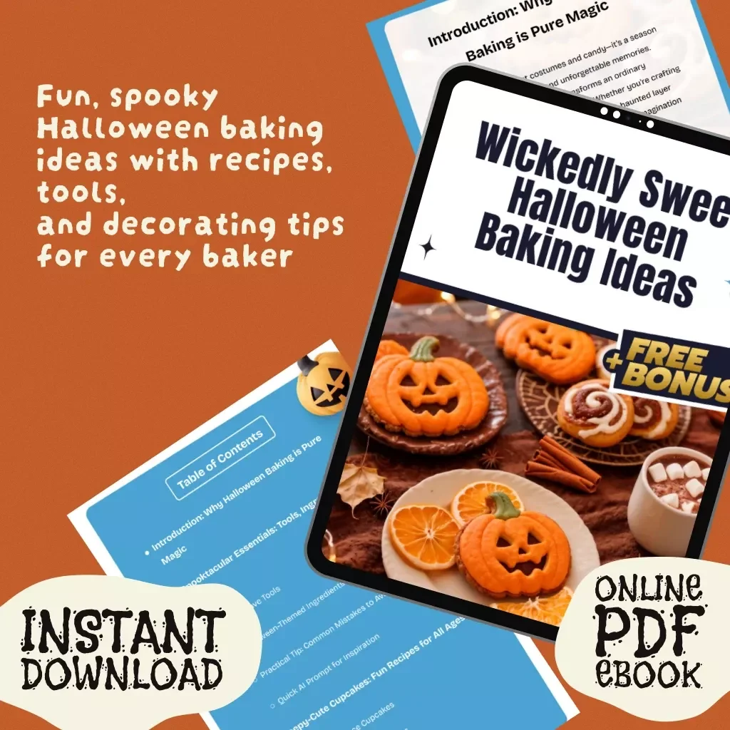 Wickedly Sweet Halloween Baking Ideas Ebook | Spooky Cupcakes, Creepy Cookies, Haunted Cakes & More Digital Halloween Baking Guide