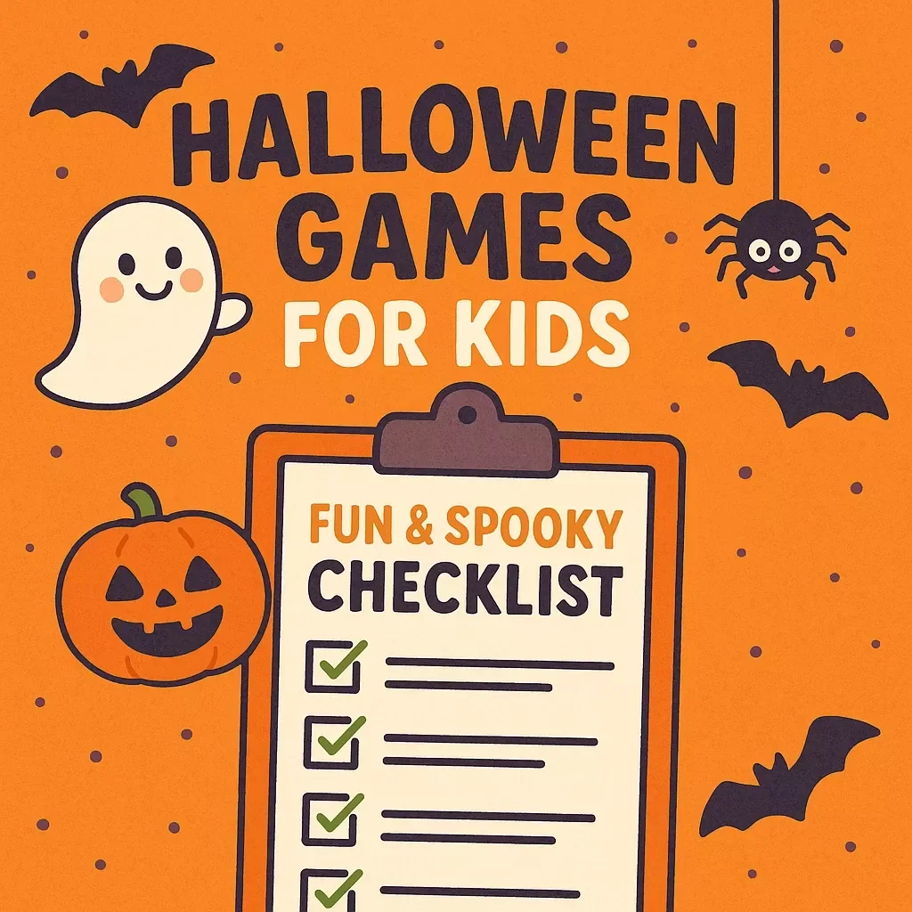 Halloween Games for Kids: Fun & Spooky Checklist | Printable Party Games, Kids Halloween Activities, Instant Digital Download