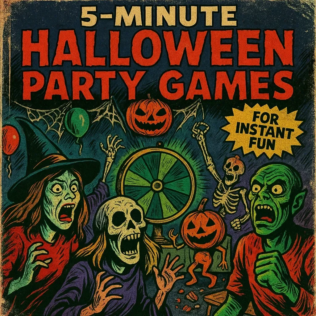 5-Minute Halloween Party Games for Instant Fun | Spooky & Easy Halloween eBook Guide for Kids, Teens & Adults | Quick 5-Minute Party Games for Halloween