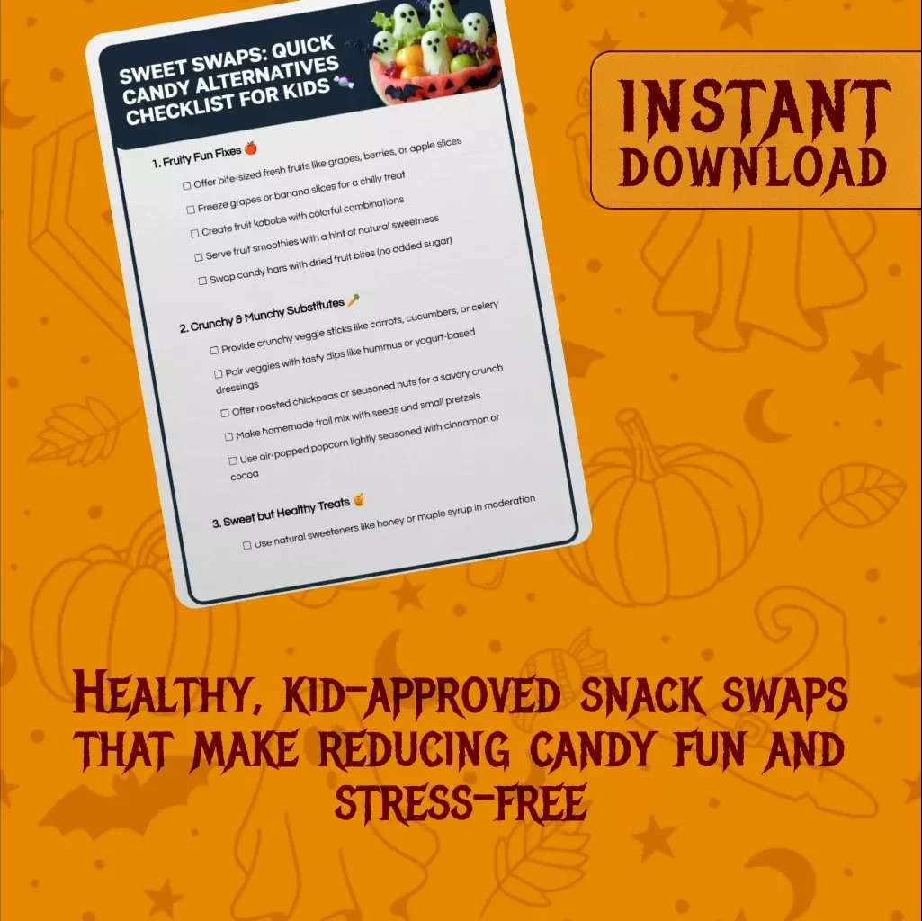 Sweet Swaps: Quick Candy Alternatives Checklist for Kids | Healthy Snack Ideas, Printable Digital Download, eBook Guide for Parents