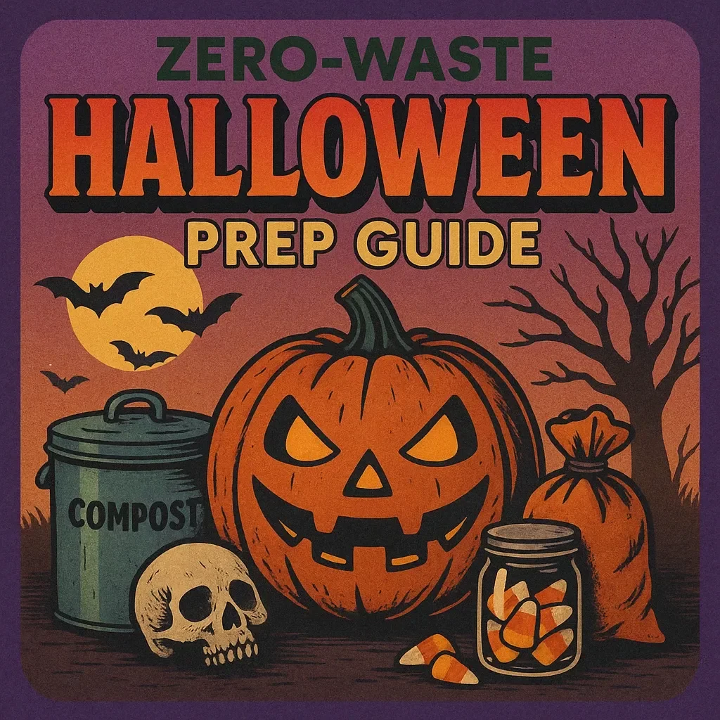 Zero-Waste Halloween Prep Guide | Eco-Friendly Party Planning, Sustainable Costumes, DIY Decor & Treats Digital Download
