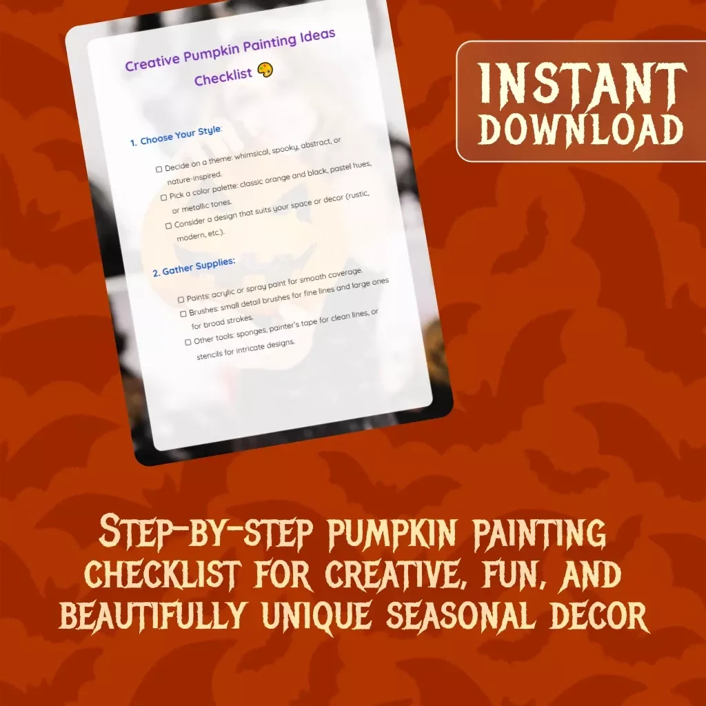 Creative Pumpkin Painting Ideas Checklist – Fun, Easy & Inspiring Guide for DIY Fall Decor, Seasonal Art Projects, and Festive Pumpkin Designs