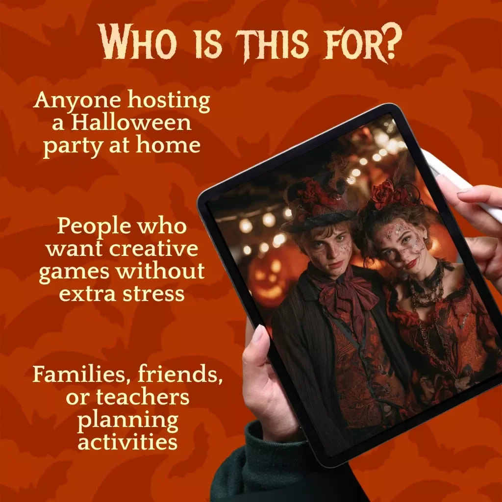 Indoor Halloween Game Ideas Checklist | Fun Party Games, Crafts, Trivia & Candy Challenges for Kids and Adults | Printable Digital Download