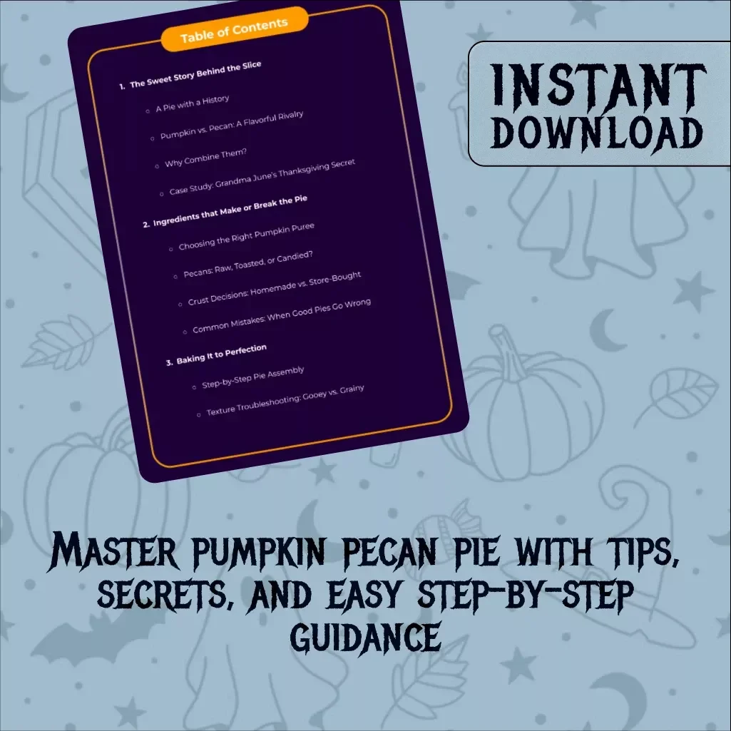 Pumpkin Pecan Pie Magic Made Simple | Digital Baking Guide, Holiday Dessert eBook, Thanksgiving Pie Checklist, Pumpkin Pecan Recipe PDF