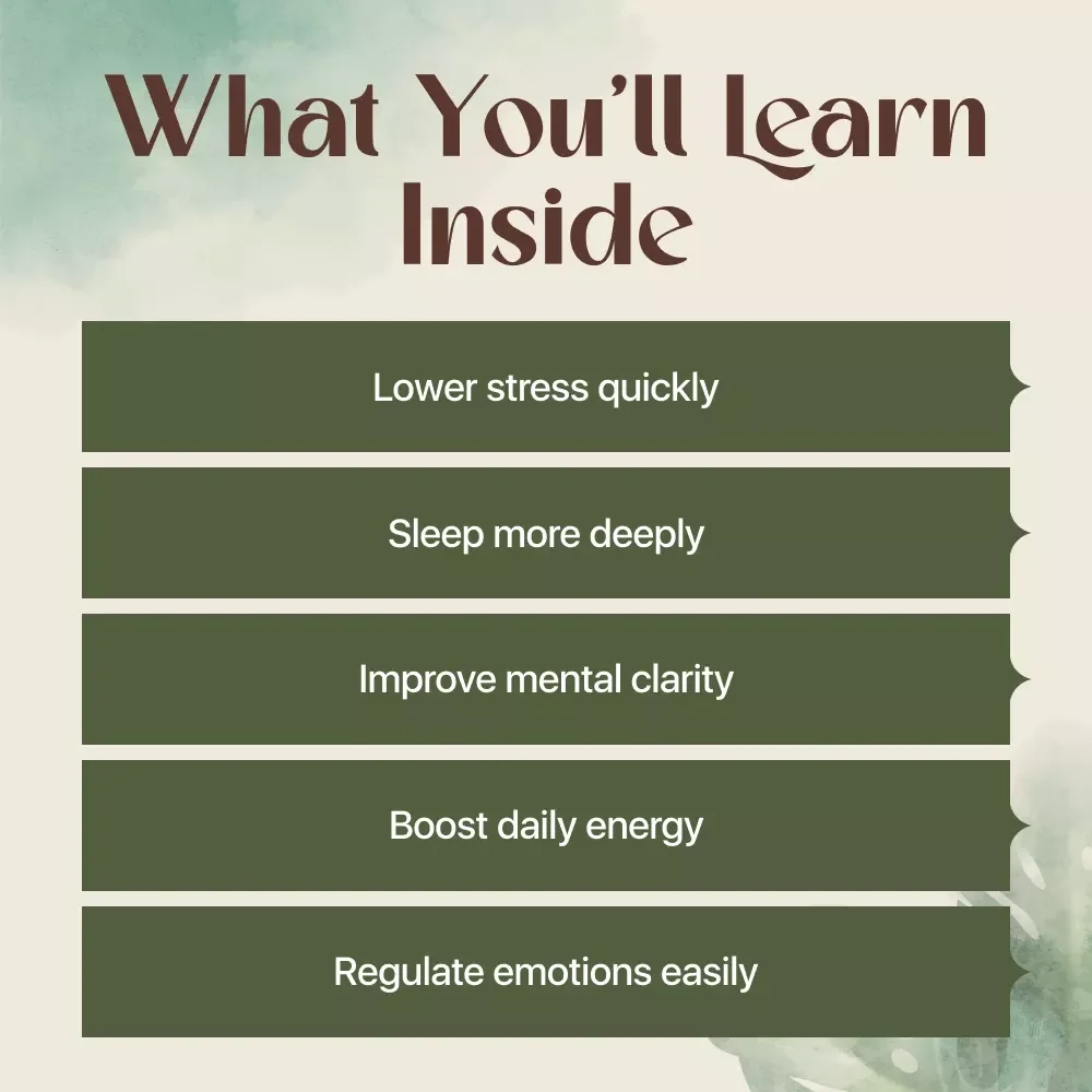 Breathe Better | Deep Breathing Exercises Guide for Stress Relief, Mental Clarity & Better Sleep | Digital Download eBook