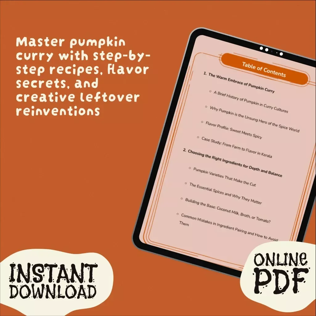 Spice, Simmer, Savor – Your Journey to the Perfect Pumpkin Curry | Digital Download Guide, eBook & Recipe Checklist for Homemade Curry Lovers