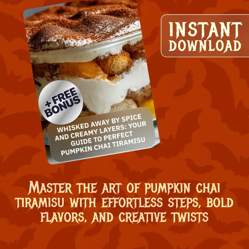 Whisked Away by Spice and Creamy Layers: Your Guide to Perfect Pumpkin Chai Tiramisu | Fall Dessert eBook | Digital Download Recipe Guide