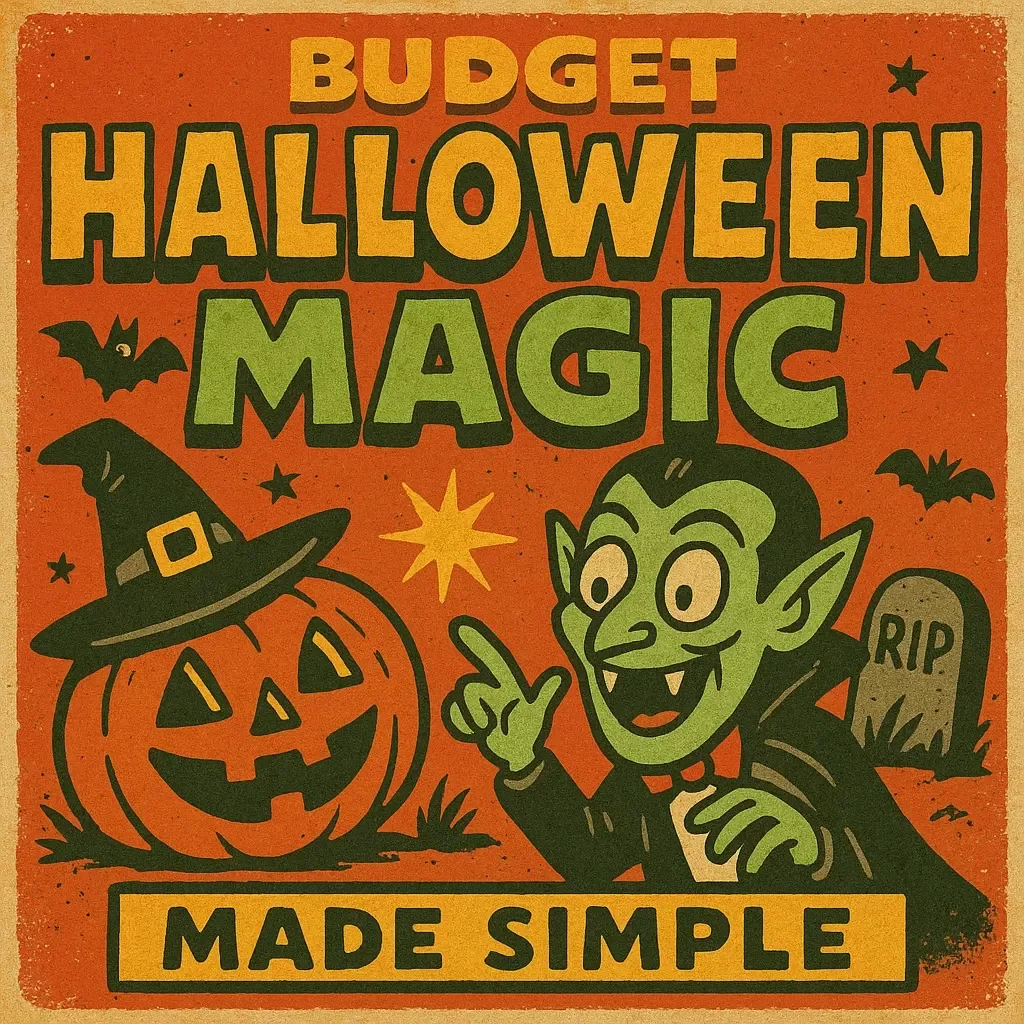 Budget Halloween Magic Made Simple | Digital Download Guide for Affordable Costumes, DIY Decorations, Treat Ideas & AI Creativity on a Shoestring Budget