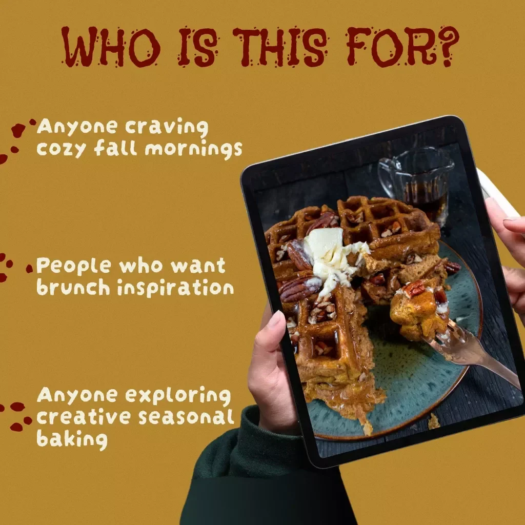 Cozy Mornings Start Here with Pumpkin Pecan Waffles | Fall Breakfast Guide, Autumn Brunch eBook, Digital Download for Pumpkin Pecan Waffles Lovers