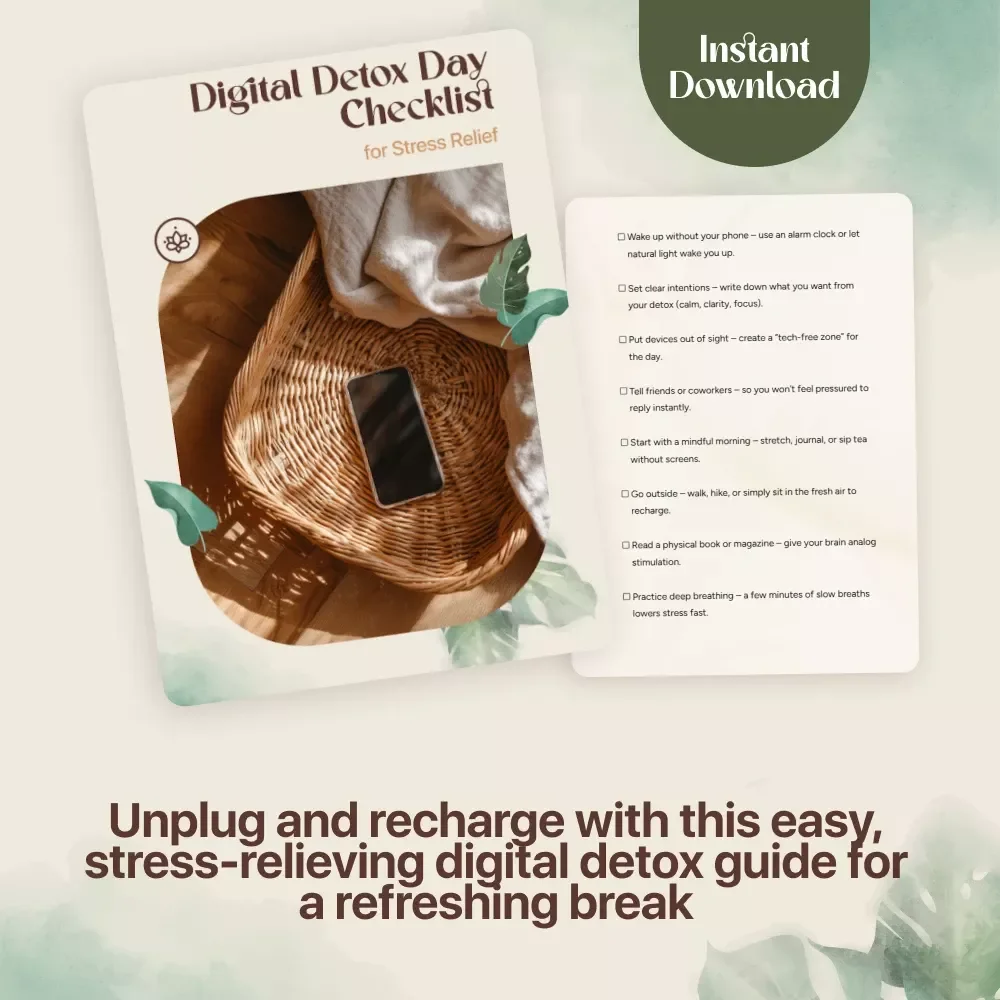 Digital Detox Day Checklist for Stress Relief – The Ultimate Guide to Unplug, Relax, and Recharge