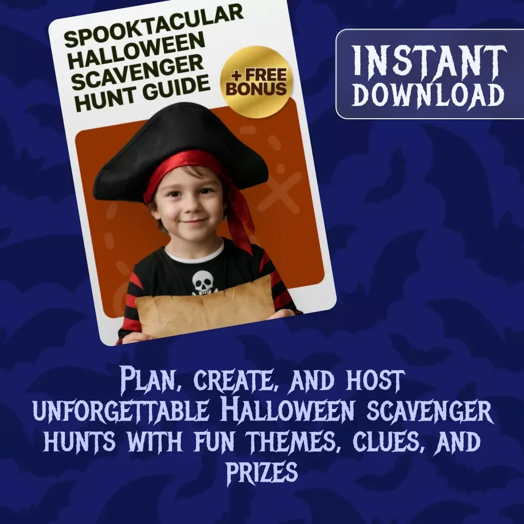 Spooktacular Halloween Scavenger Hunt Guide | Printable eBook for Kids, Families & Friends | DIY Halloween Party Game Ideas & Clues