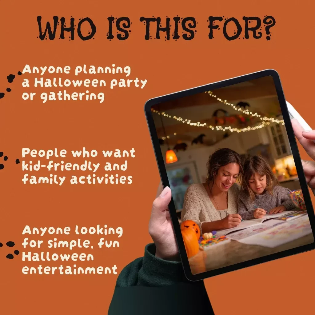 Halloween Bingo Game Checklist | Printable Digital Download for Spooky Party Fun