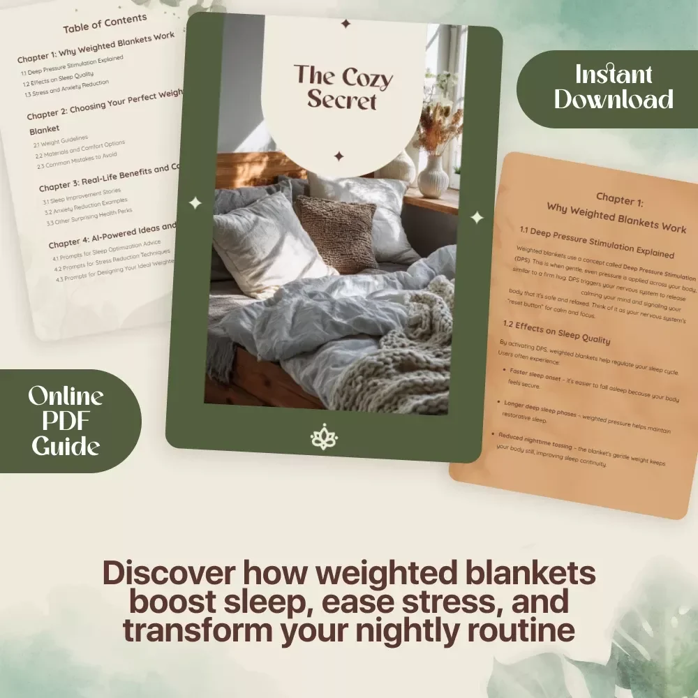 The Cozy Secret | Guide to the Benefits of Weighted Blankets for Better Sleep, Stress Relief & Anxiety Reduction