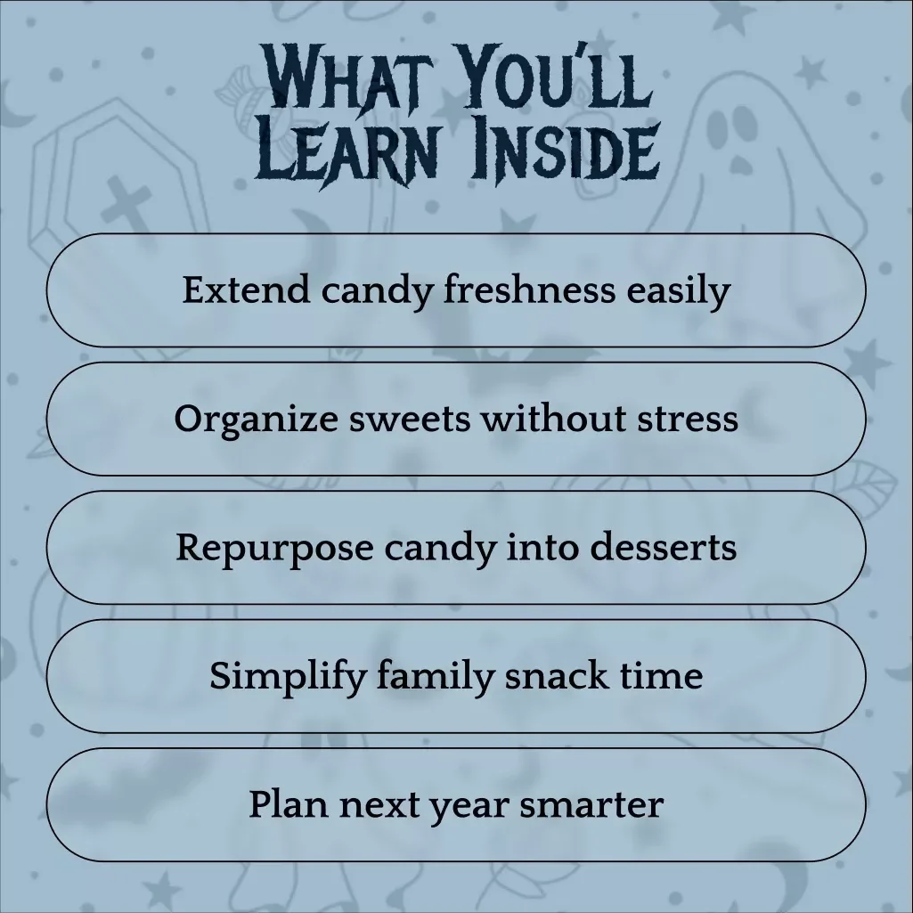 Smart Hacks for Storing Halloween Leftover Candy | Digital Download Guide for Candy Storage, Organization, Repurposing & Long-Term Management