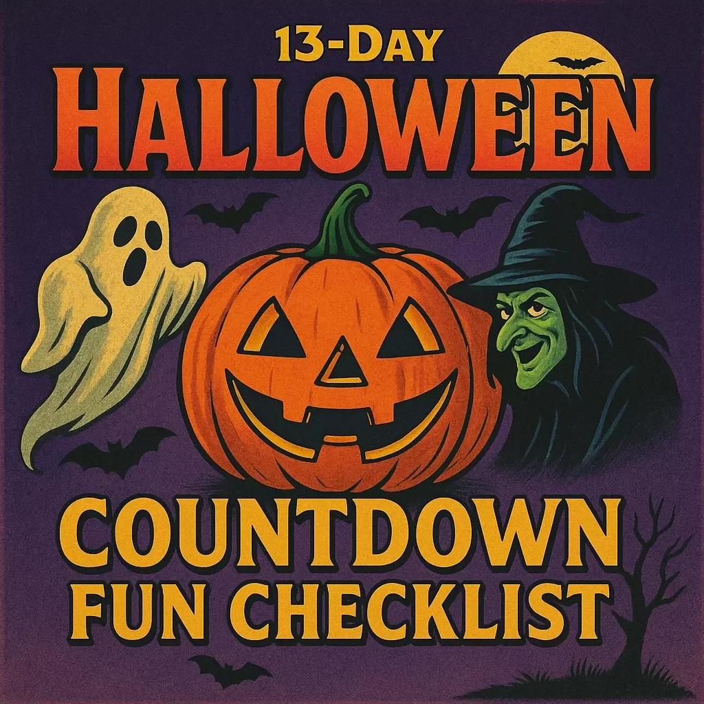 13-Day Halloween Countdown Fun Checklist | Daily Countdown Routine for Halloween Fun | Digital Download Printable eBook Guide