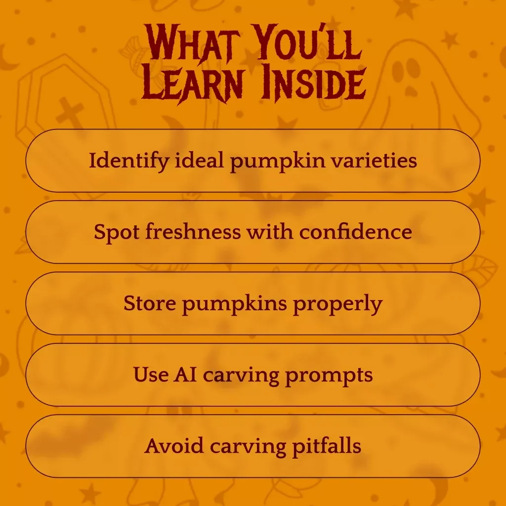How to Choose the Perfect Pumpkin for Carving 🎃 | Printable Digital Guide | Easy Halloween Carving Tips & Pumpkin Selection eBook | How to Choose a Pumpkin to Carve