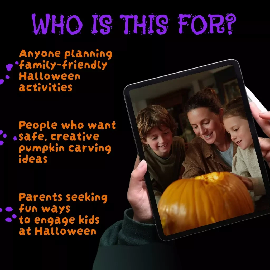 Pumpkin Magic: Fun & Safe Carving Ideas for Kids | Easy Pumpkin Carving Ideas for Kids | Digital Download eBook with Creative Patterns, Safe Tips, and Family-Friendly Activities