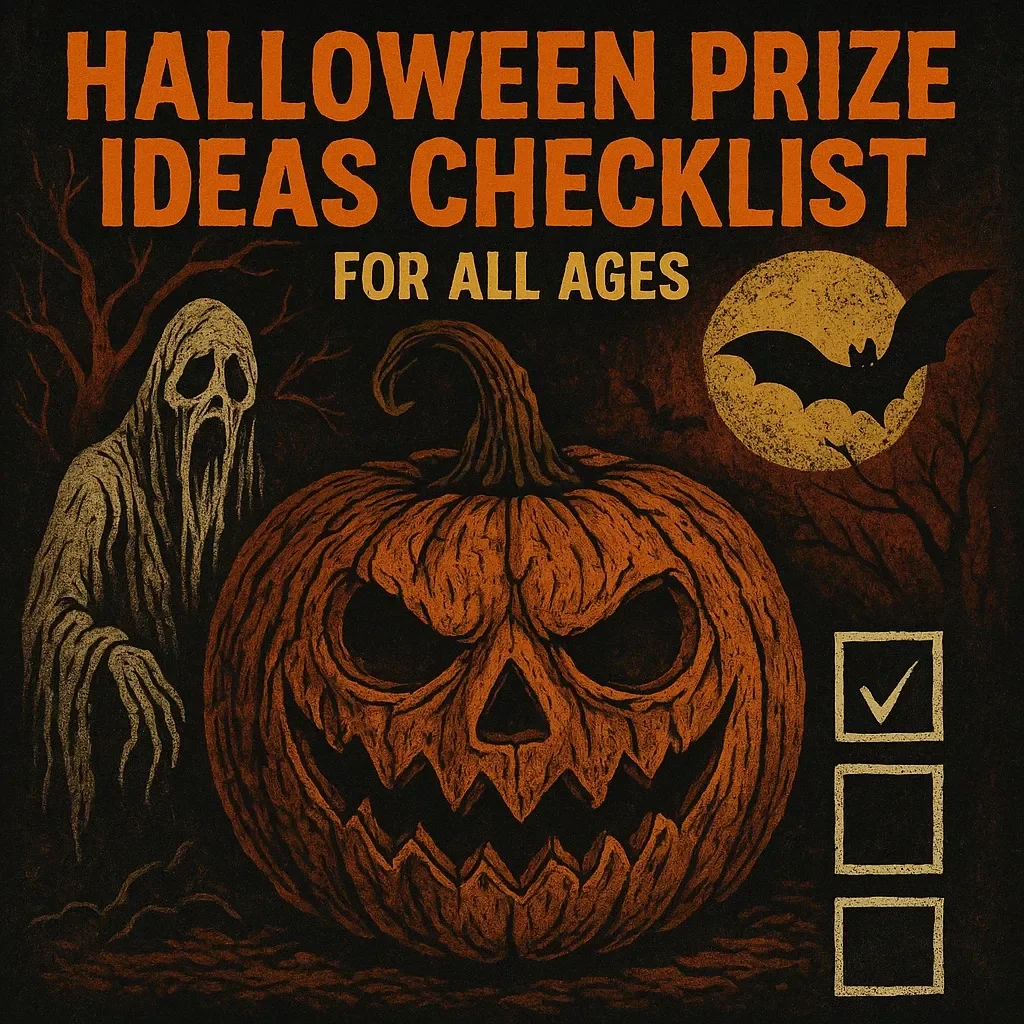 Halloween Prize Ideas Checklist for All Ages | Digital Download | Halloween Party Prizes, Candy Alternatives, Kids & Adult Giveaway Ideas, eBook & Printable Guide