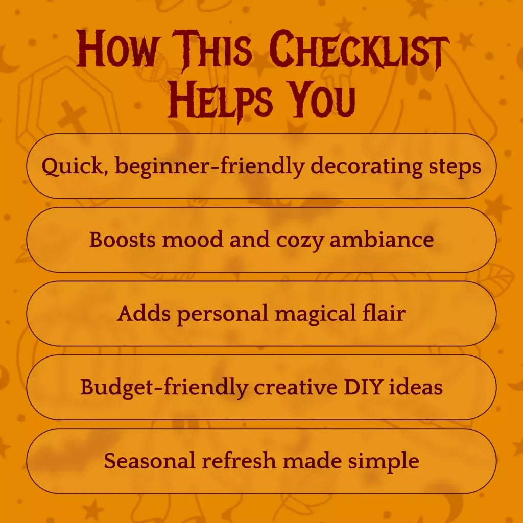 Witchcraft-Inspired Decor Checklist | Digital Download for Mystical & Magical Home Styling | Witchy Aesthetic Guide for Cozy Spiritual Spaces
