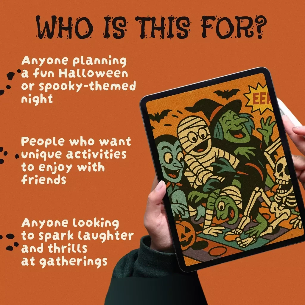 Spooky Games to Play with Friends | Halloween Party Ideas | Fun Scary Game Night Guide (Digital Download)