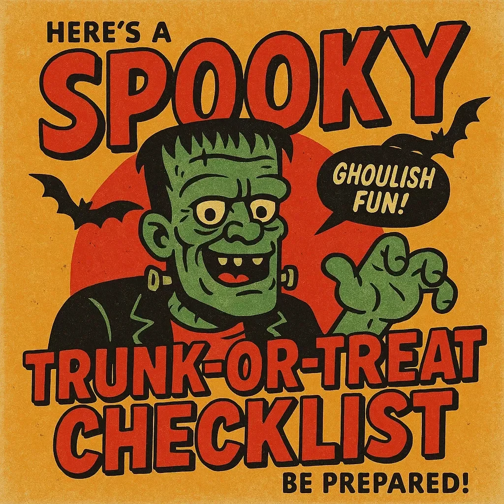 Spooky Trunk-or-Treat Checklist | Printable Digital Halloween Party Planning Guide with Spooky Trunk or Treat Ideas