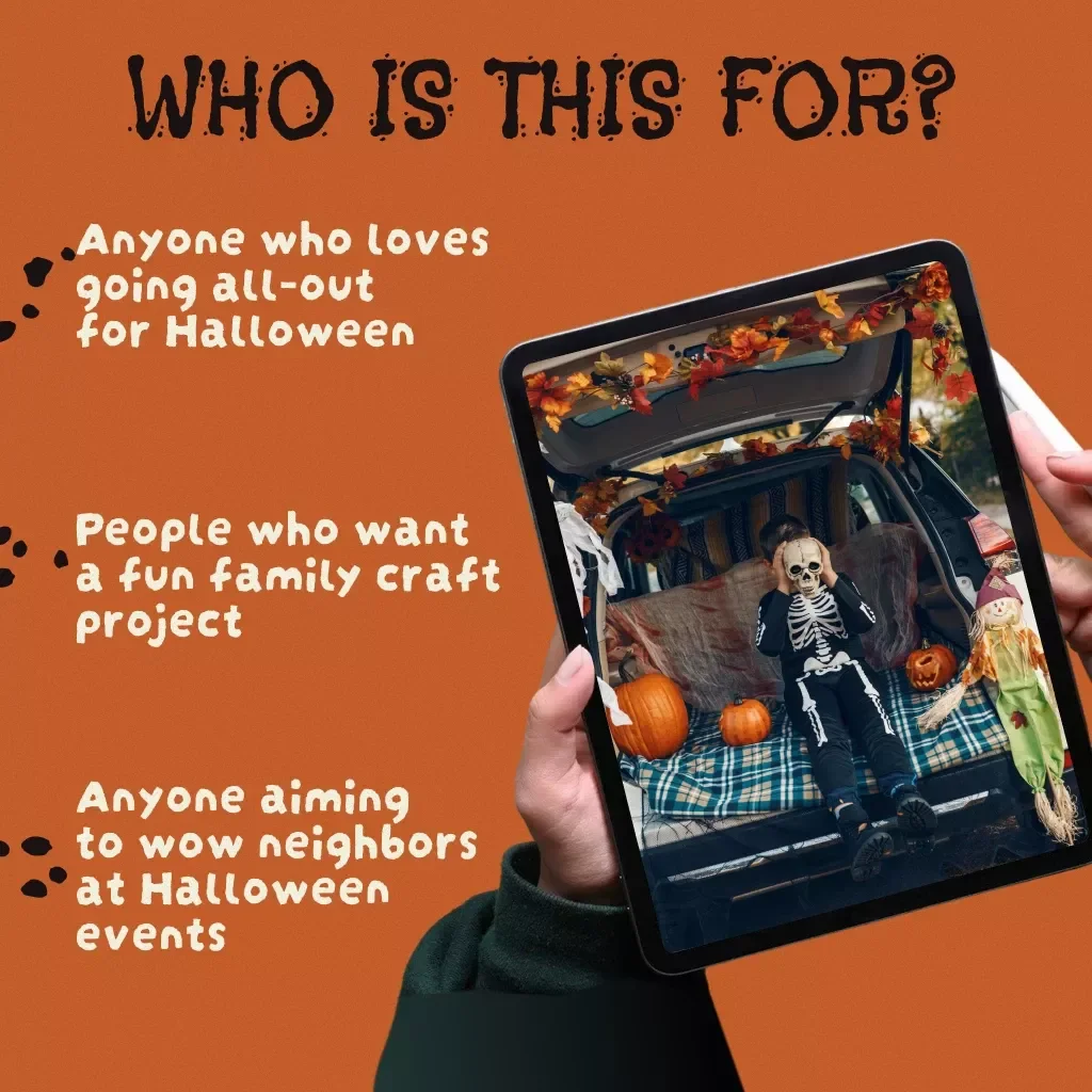 Your Halloween Car Decoration Checklist | Printable Digital Download for Spooky, Funny & Creepy Halloween Car Decorations