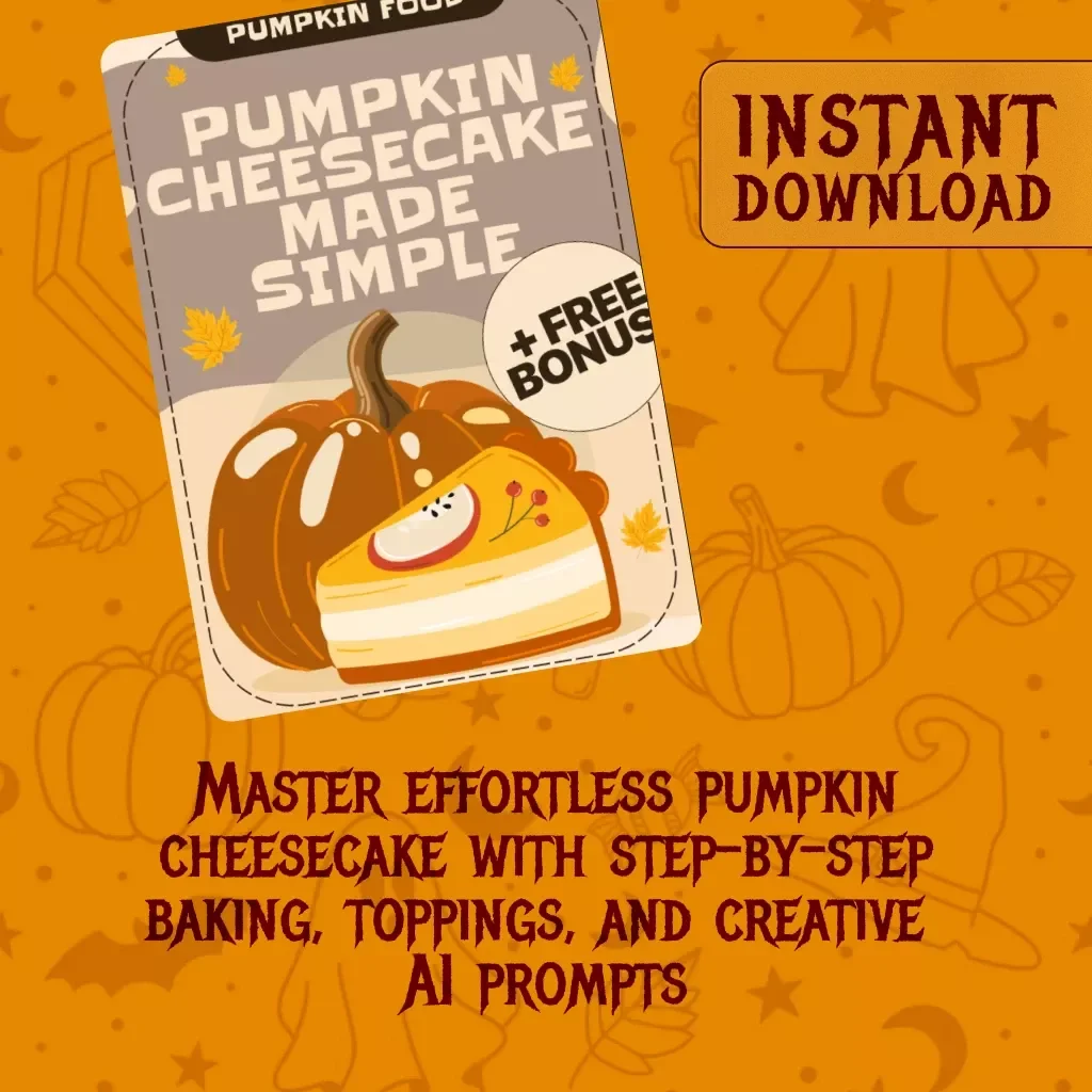 Pumpkin Cheesecake Made Simple | Easy Pumpkin Cheesecake Recipe Guide for Beginners | Step-by-Step Baking Instructions, Creative Toppings, and AI Prompts