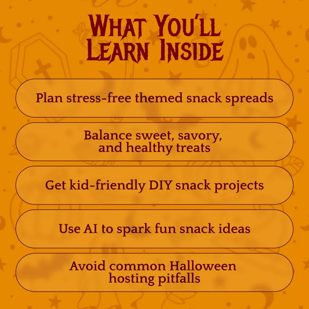 Spooktacular Snacks: A Fun Guide to Halloween Treats | Halloween Snacks eBook for Parties, Kids, and DIY Spooky Food Ideas