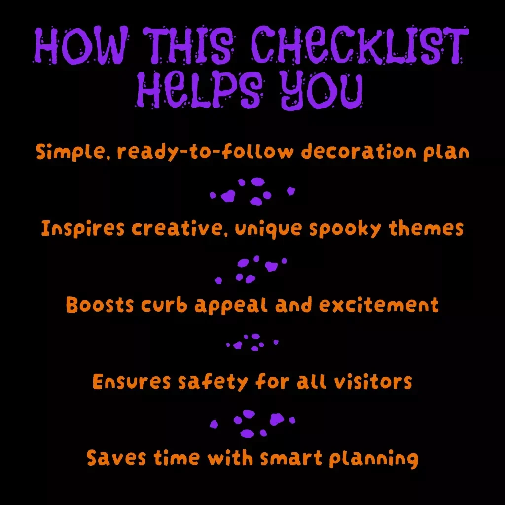 Spooktacular Halloween Yard Decoration Checklist | Ultimate Digital Download Guide for Halloween Yard Decorations, Lighting, Props, and Safe Setup