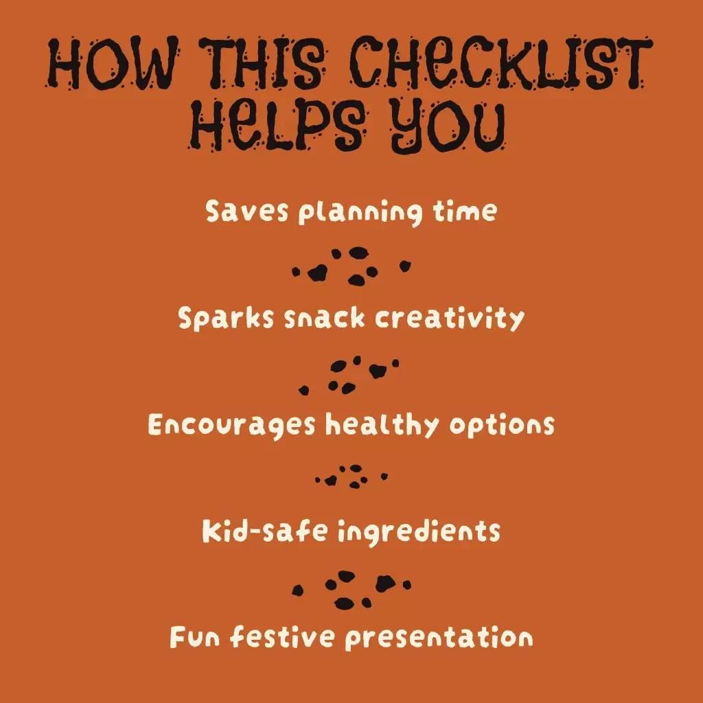 Creepy & Cute: Halloween Snacks for Kids Checklist | Easy Halloween Snacks for Adults & Kids | Printable Digital Download