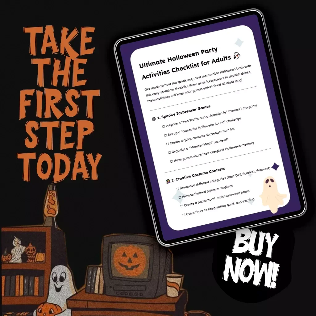 Ultimate Halloween Party Activities Checklist for Adults – Fun Halloween Party Activities for Adults Guide & Printable Checklist