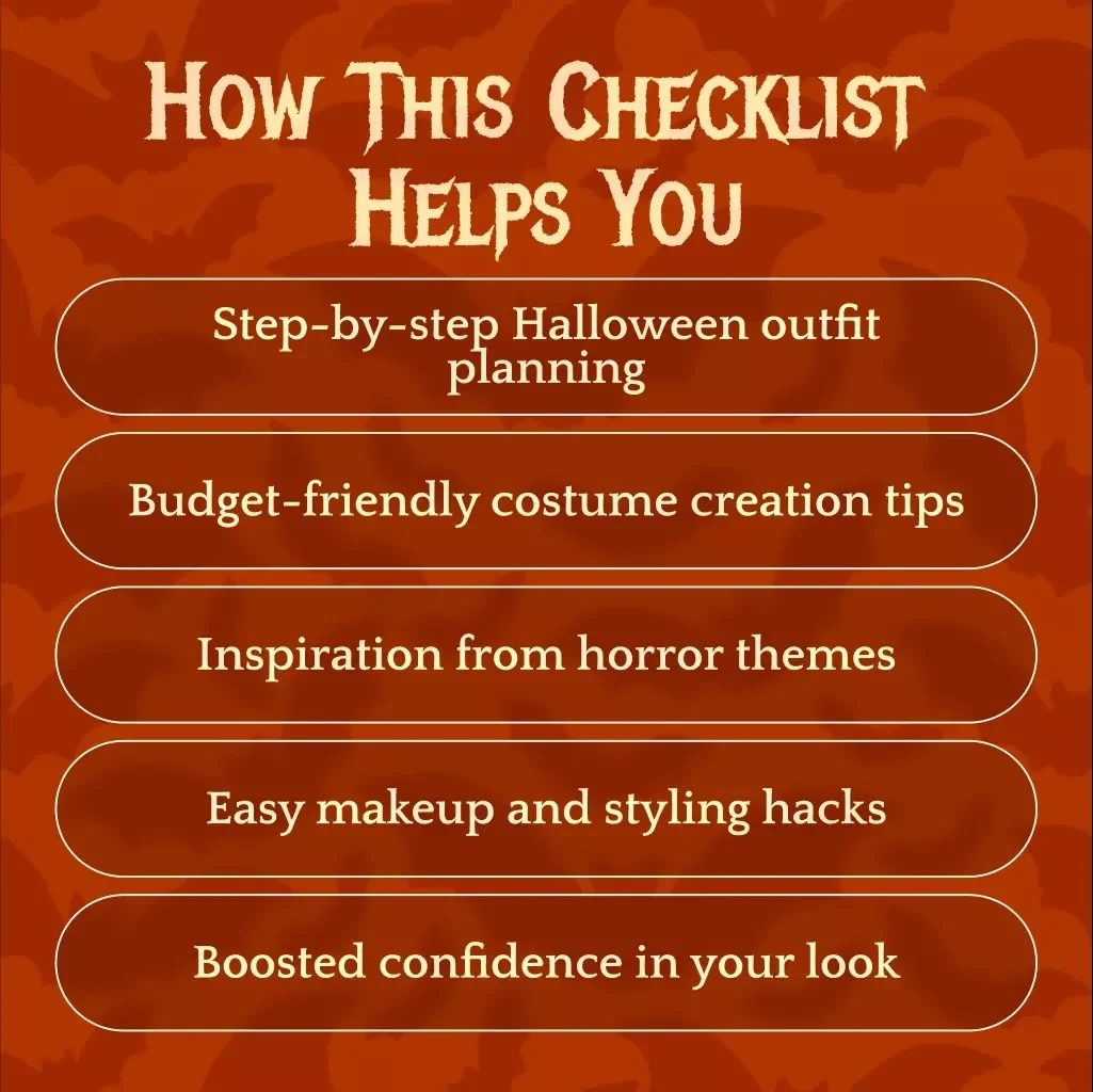 Scary Halloween Outfits Checklist | Digital Download Guide for Creepy, Eerie & Terrifying Costume Ideas, DIY Horror Looks & Spooky Party Prep