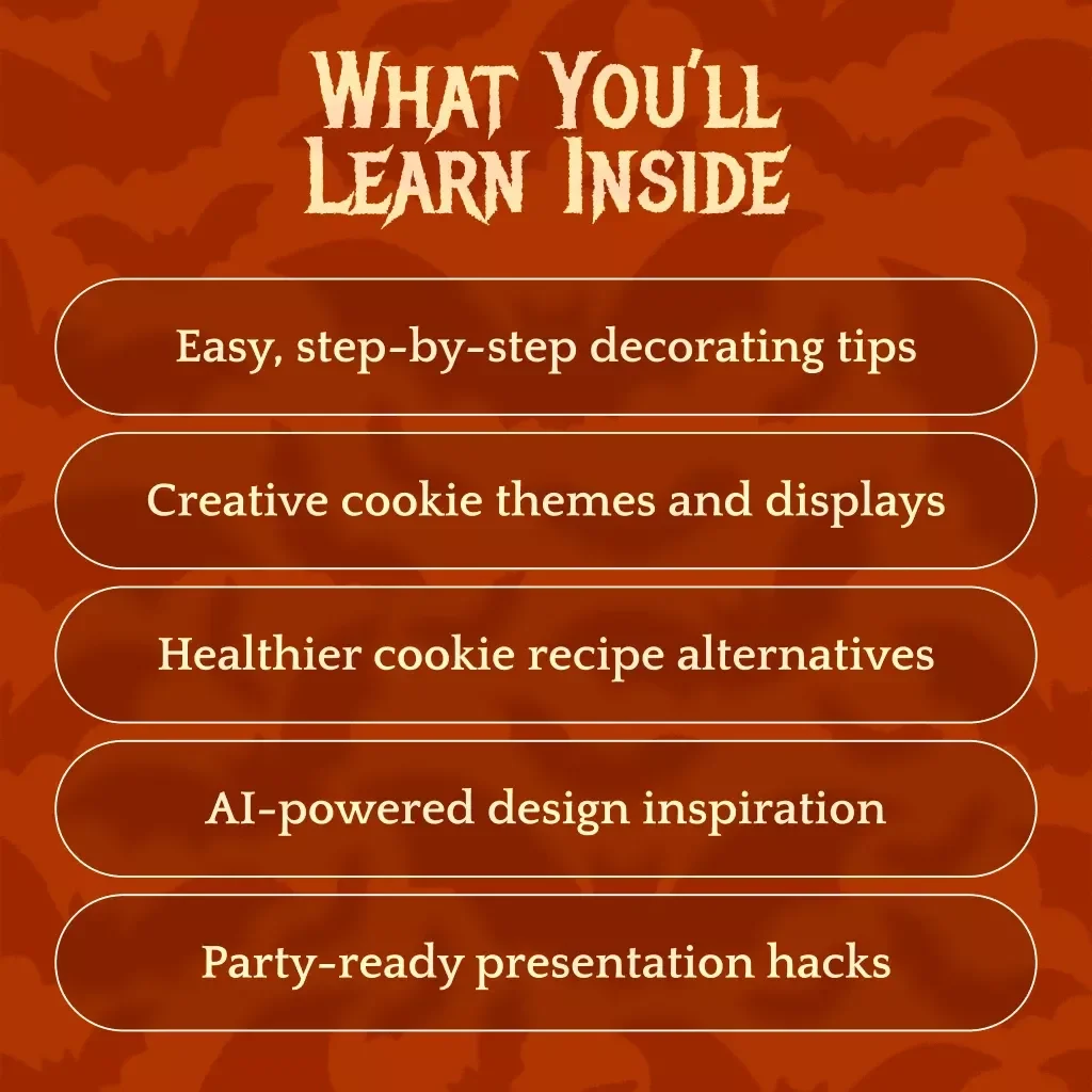 The Guide to Spooky Halloween Cookies | Printable eBook for Creative Cookie Decorating, Party Treats, and DIY Baking Ideas