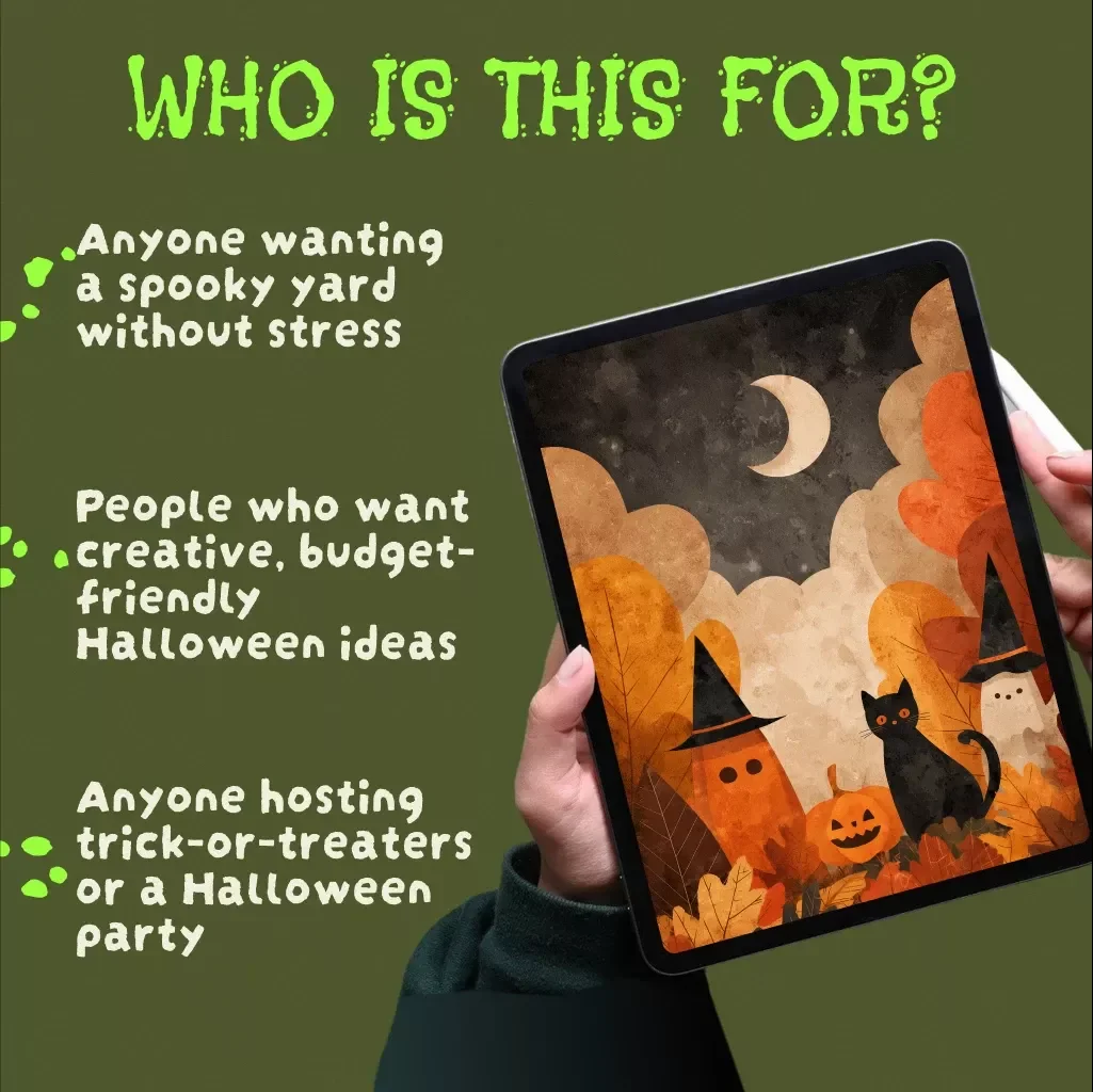 Halloween Outdoor Scary Decorations Checklist | Printable Digital Download Guide, Spooky Yard Decor Ideas, Haunted House Planning eBook