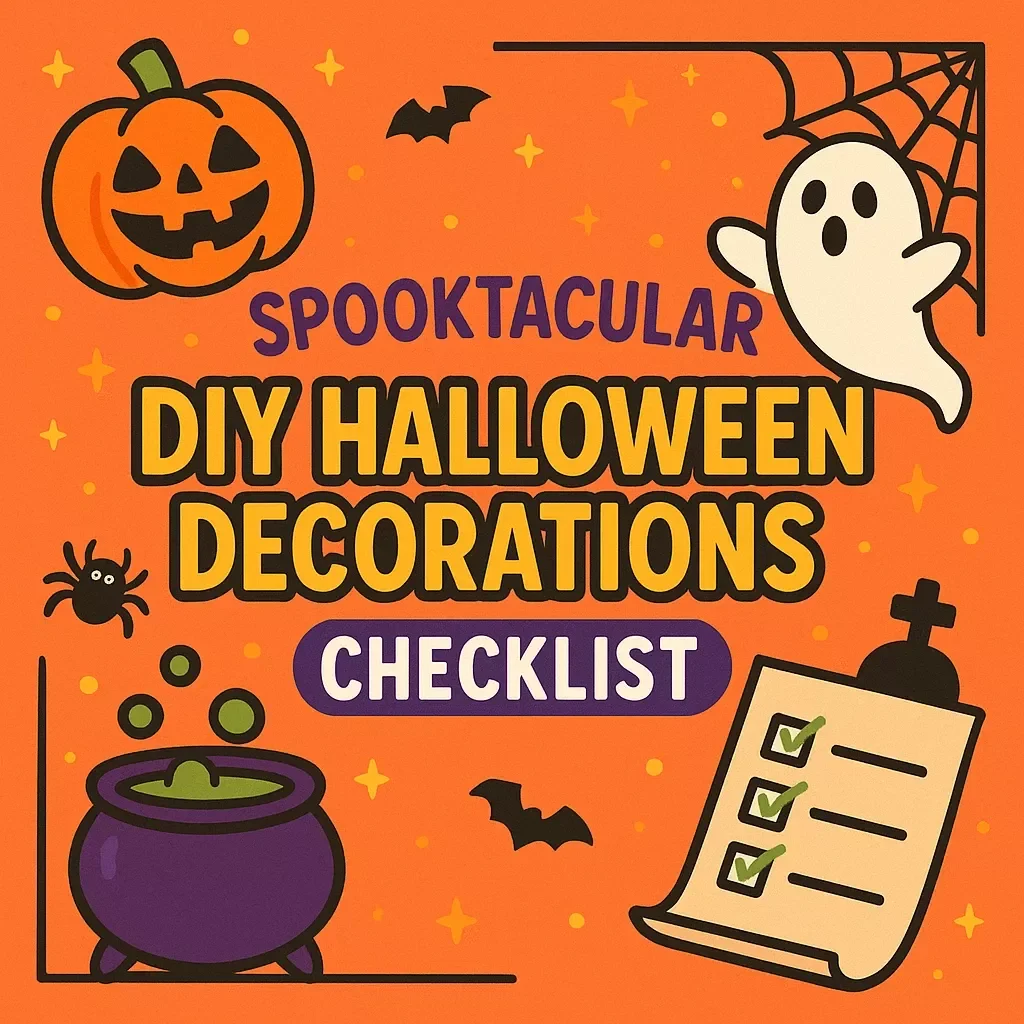 Spooktacular DIY Halloween Decorations Checklist | Printable Digital Download for Haunted Home & Party Decor Ideas