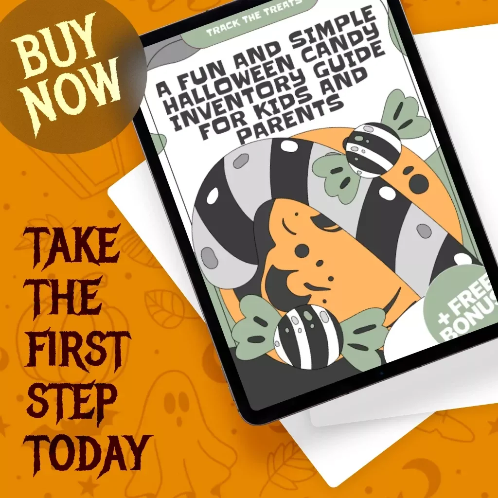 Track the Treats: A Fun and Simple Halloween Candy Inventory Guide for Kids and Parents | Printable Halloween Candy Inventory Tracker, Family eBook & Digital Download