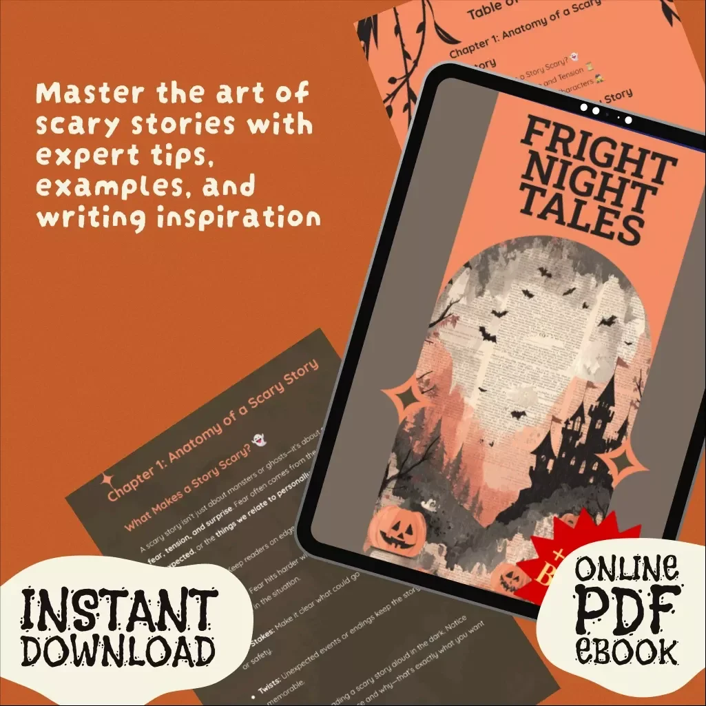Fright Night Tales | Scary Stories eBook | Horror Writing Guide, Digital Download for Aspiring Authors, Writers & Storytellers