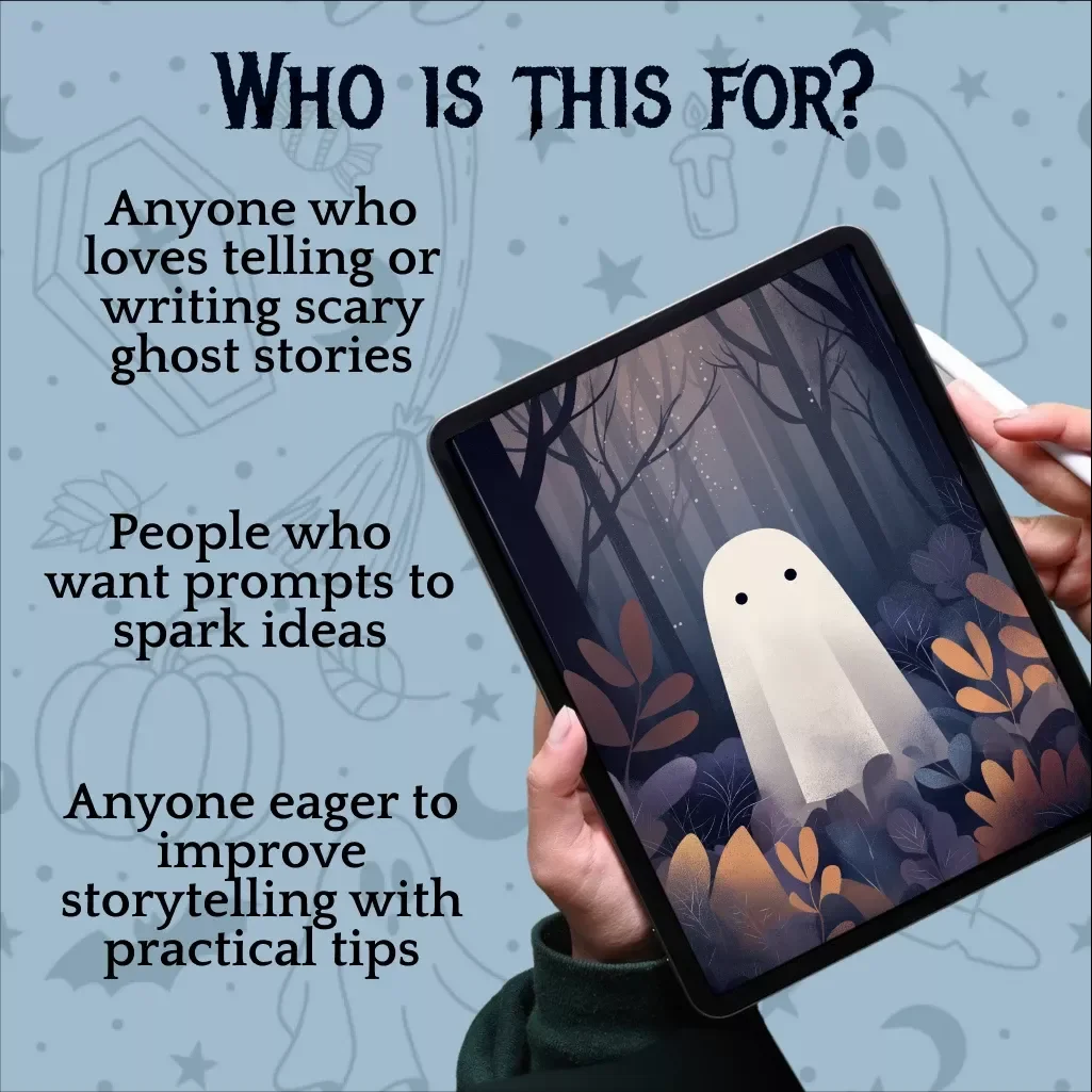 Whispers of the Unknown | Scary Ghost Stories Writing Guide, Digital Download eBook & Creative Prompts for Haunted Tales