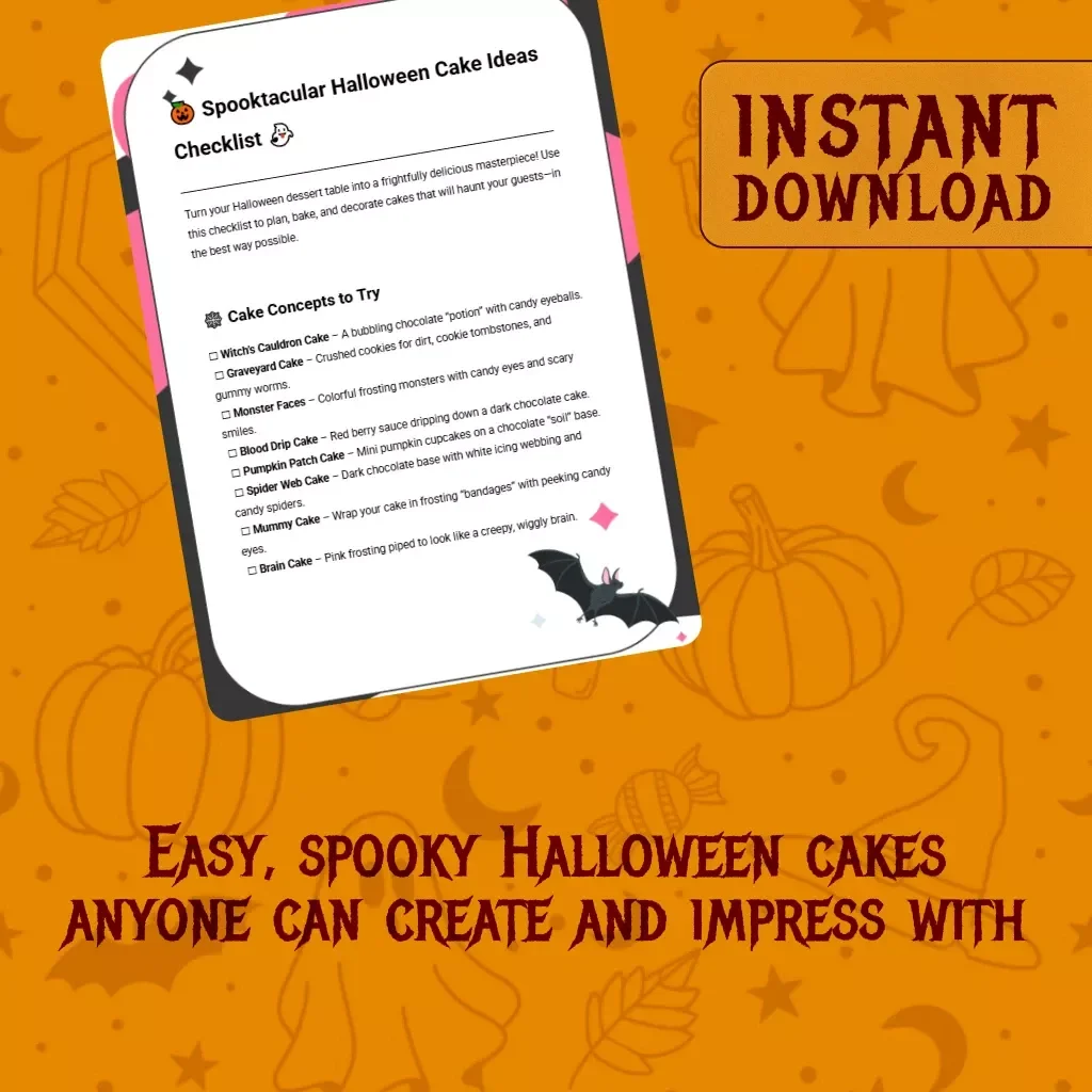 Spooktacular Halloween Cake Ideas Checklist – Fun & Scary Halloween Cake Ideas for Creative Bakers