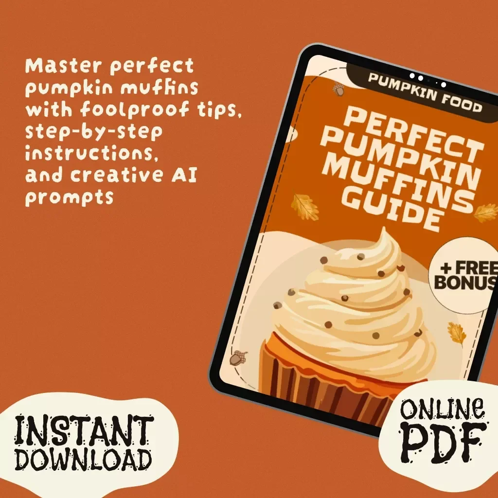 Perfect Pumpkin Muffins Guide | Step-by-Step Baking eBook, Fall Baking Digital Download, Pumpkin Muffins Recipes & AI Prompt Ideas