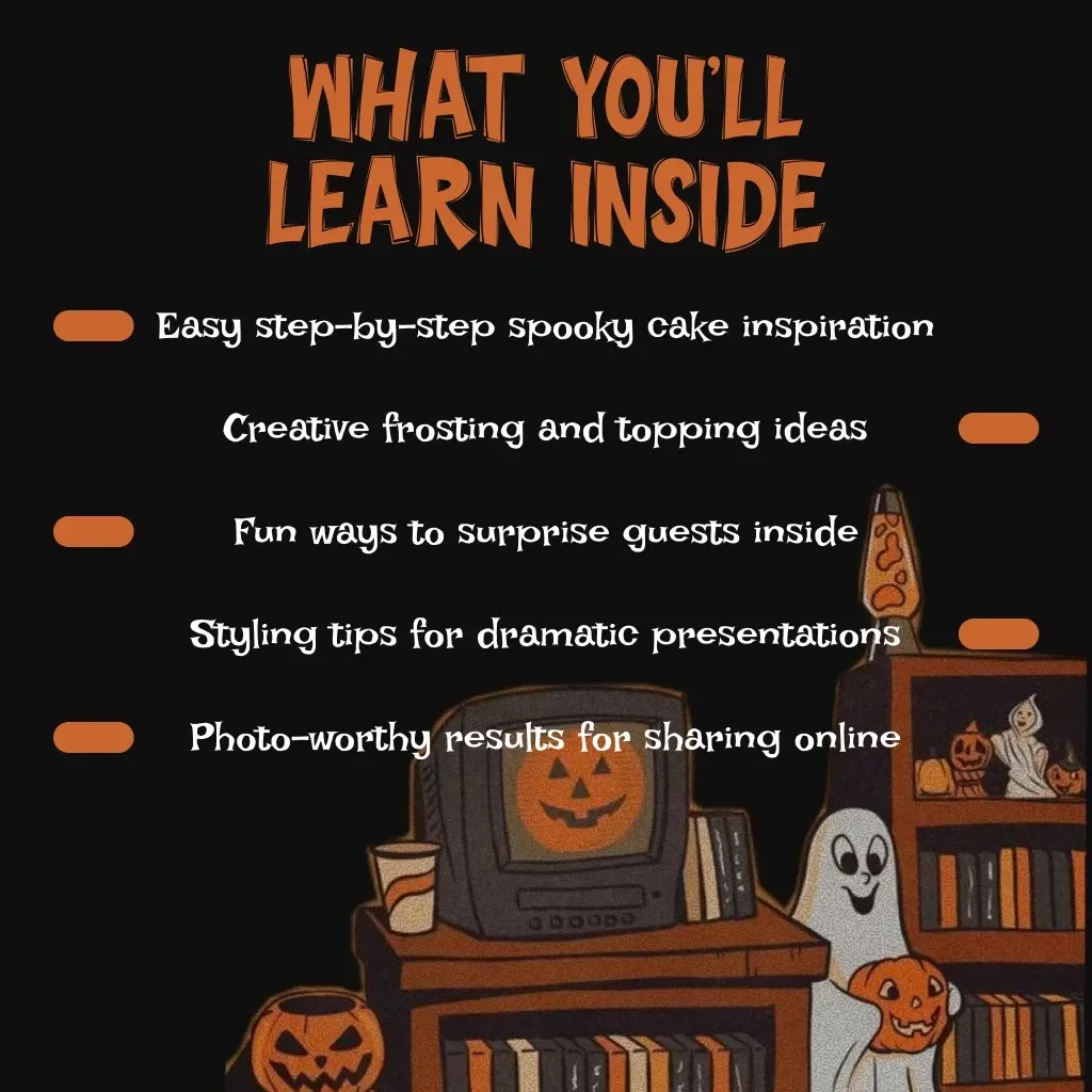 Spooky Cake Ideas Checklist | Halloween Baking Guide | Digital Download of Spooky Cake Ideas for Creepy Cute & Chilling Cakes