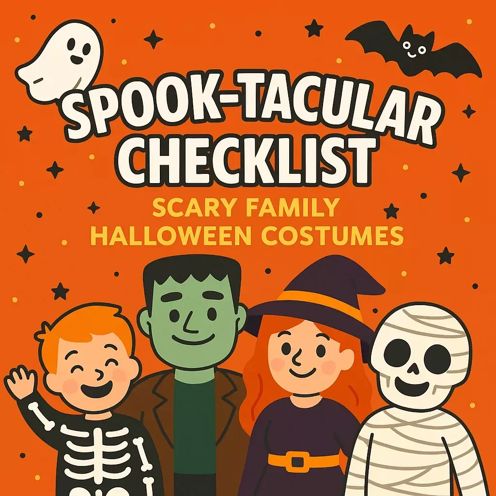 Spook-tacular Checklist: Scary Family Halloween Costumes! | Digital Download Halloween Guide, eBook & Printable Planning List for Families