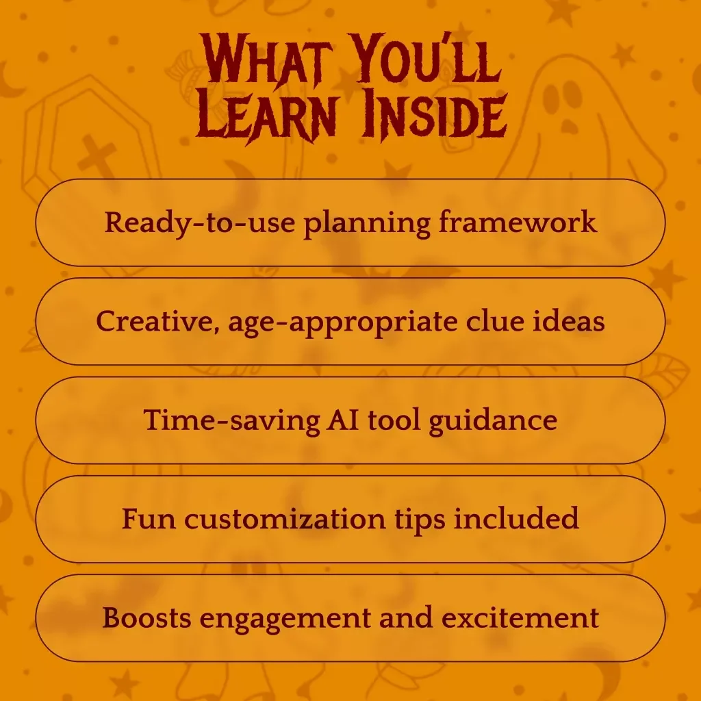 The Guide to Indoor Halloween Scavenger Hunts | Fun DIY How to Do Indoor Halloween Scavenger Hunts for Kids, Families, and Parties | Digital Download eBook & Checklist