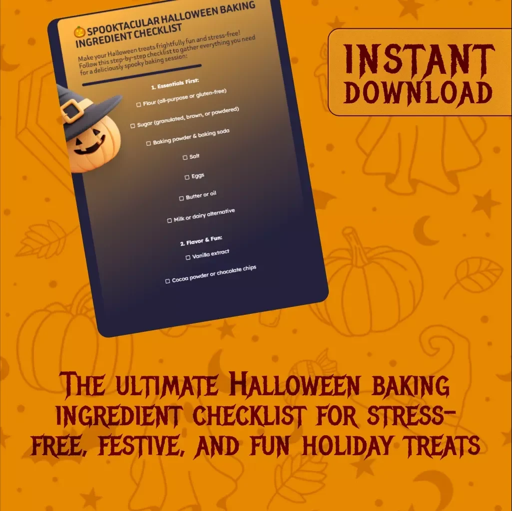 Spooktacular Halloween Baking Ingredient Checklist | Digital Download Guide | How to Build a Halloween Baking Ingredient Checklist for Festive Treats