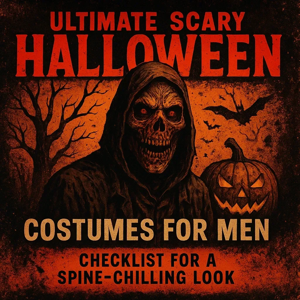 Ultimate Scary Halloween Costumes for Men – Checklist for a Spine-Chilling Look! | Digital Download eBook, Halloween Guide, Printable Costume Ideas