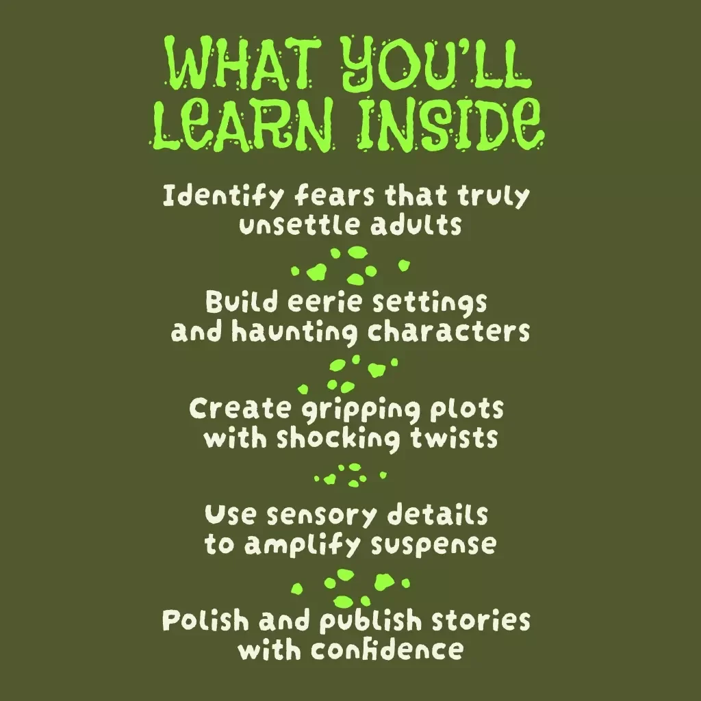 Shivers After Dark: Crafting Scary Stories for Adults | Horror Writing eBook Guide for Beginners & Experienced Writers | Digital Download
