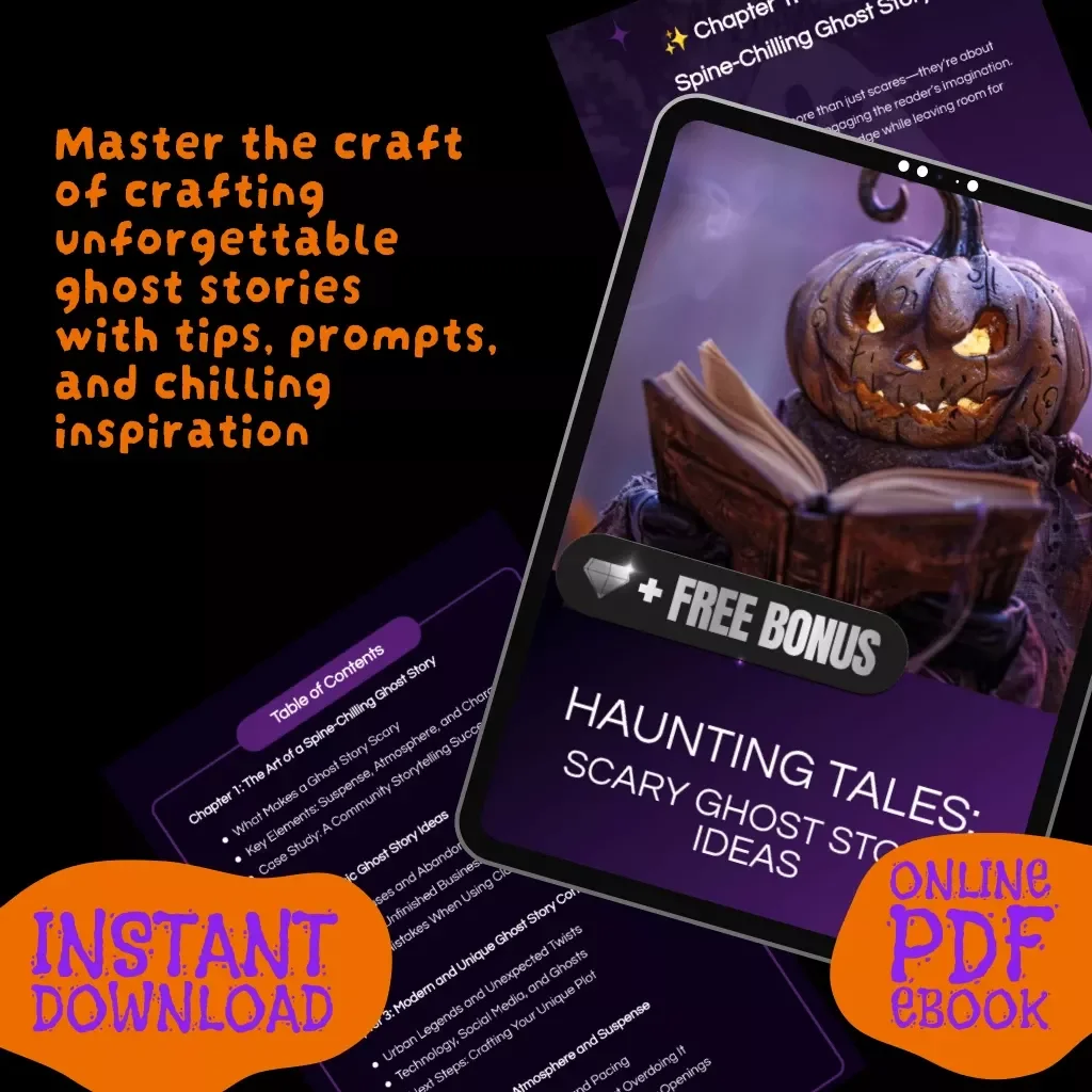 Haunting Tales: Scary Ghost Story Ideas | eBook for Writers, Storytellers & Creators | Digital Download Writing Guide